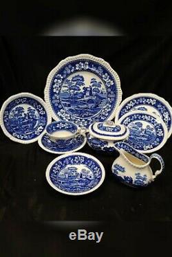 Copeland Spodes Tower England Porcelain China Dinnerware Set Vintage