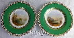 Copeland bone china British Isle scenes dessert plates 6 pce set 19th century