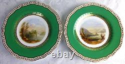 Copeland bone china British Isle scenes dessert plates 6 pce set 19th century