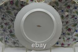 Copelands Grosvenor China England Flowers Sprays Set 13 Salad Plates 7 7/8