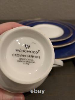 Crown Sapphire Wedgewood Fine Bone China England 4 Piece Place Setting