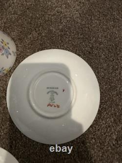 Crown Staffordshire Bone China Teacups and Saucers Set of 6 Made In England