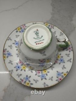 Crown Staffordshire Bone China Teacups and Saucers Set of 6 Made In England
