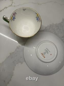 Crown Staffordshire Bone China Teacups and Saucers Set of 6 Made In England