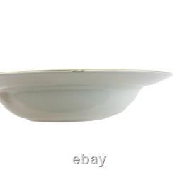 Crown Staffordshire Bowls Set 6 Green Gold A13646 Fine Bone China England 8.5