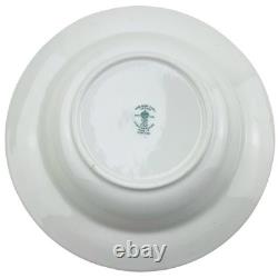 Crown Staffordshire Bowls Set 6 Green Gold A13646 Fine Bone China England 8.5