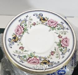 Crown Staffordshire Chelsea Manor Coffee Tea Party Set 6 Cups and 5 Saucers NOB