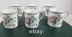 Crown Staffordshire Chelsea Manor Coffee Tea Party Set 6 Cups and 5 Saucers NOB