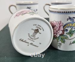 Crown Staffordshire Chelsea Manor Coffee Tea Party Set 6 Cups and 5 Saucers NOB