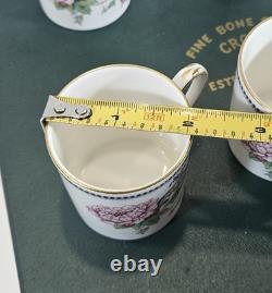 Crown Staffordshire Chelsea Manor Coffee Tea Party Set 6 Cups and 5 Saucers NOB