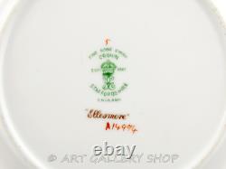 Crown Staffordshire ELLESMERE TURQUOISE 7-1/4 SALAD /DESSERT PLATES Set of 11