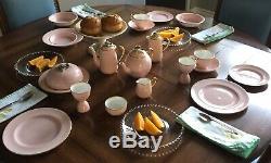 Crown Staffordshire England Bone China Pink Vintage AISILO Breakfast Tea Set