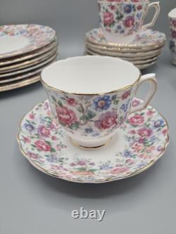 Crown Staffordshire England Fine Bone China 22 Piece Set Springtime