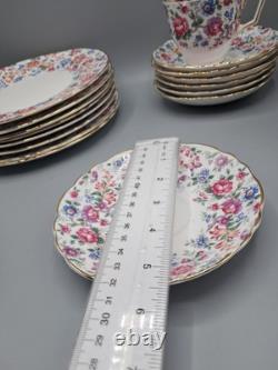Crown Staffordshire England Fine Bone China 22 Piece Set Springtime