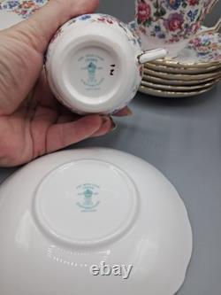 Crown Staffordshire England Fine Bone China 22 Piece Set Springtime