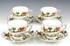 Crown Staffordshire England HUNTING SCENE FOX HORSES CUPS AND SAUCERS Set of 4