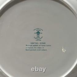 Crown Staffordshire Hunting Scene Dinner Plates 10.5 Set of 8 England