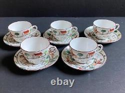 Crown Staffordshire Hunting Scene coffee & tea service for 12 people, 28 piece