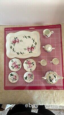 Crown Victorian Staffordshire England Fine Bone China Vintage Miniture Tea Set