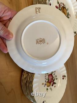 Delecta 12 piece China Set Circa 1800 Made in England Gold Rimmed Hand Painted