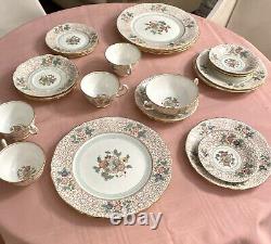 Dinnerware 24 Pc Set Virginia pattern by Adderley Bone China England