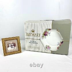 Duchess Bone China 21pc Tea Set Pink Blue Purple Flowers Service for 6 in Box