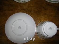 Duchess Gold Trim, Shamrock, Footed Cup & Saucer, Fine Bone China England, 8 set