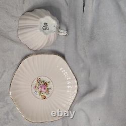 EB Foley Bone China England Floral Pastel Service For 4 Teacup & Saucers