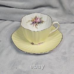 EB Foley Bone China England Floral Pastel Service For 4 Teacup & Saucers