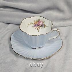 EB Foley Bone China England Floral Pastel Service For 4 Teacup & Saucers