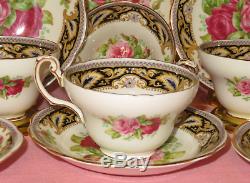 EB Foley Florence Teacups and Saucers Bone China England 12 pieces Tea set