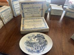 ENOCH WEDGWOOD COUNTRYSIDE BLUE BONE CHINA DINNER SET MADE IN ENGLAND 76Pc