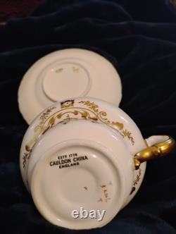 EST 1774 CAULDON CHINA ENGLAND Tea cup and Saucer T3246