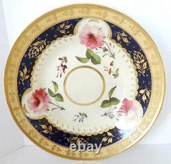 Early Bloor Derby England Tea Cup & Saucer Hand Painted View of Derbyshire