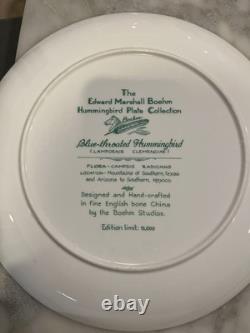 Edward Marshal Boehm Studio Hamilton Collection Hummingbird Plates Set of 8