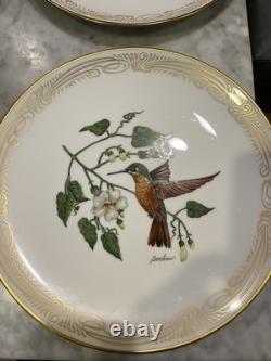 Edward Marshal Boehm Studio Hamilton Collection Hummingbird Plates Set of 8