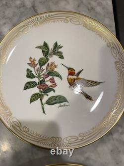 Edward Marshal Boehm Studio Hamilton Collection Hummingbird Plates Set of 8