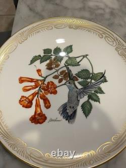 Edward Marshal Boehm Studio Hamilton Collection Hummingbird Plates Set of 8