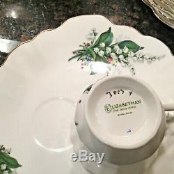 Elizabethan Fine Bone China Tea/Coffee Snack Sets (set of 7)