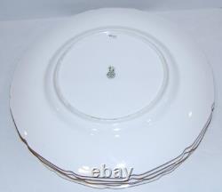 Exquisite Vintage Royal Doulton Cobalt & Gold Bone China Dinner Platesset Of 5