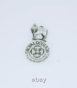 Exquisite Vintage Royal Doulton Cobalt & Gold Bone China Dinner Platesset Of 5