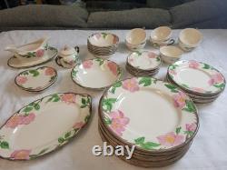 FRANCESCAN CHINA Dessert Rose Complete Set From ENGLAND. Excellent Condition
