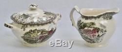 FRIENDLY VILLAGE Johnson Bros Brothers 56pcs Dinner China Set Made in England