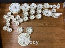 FULL 12 TABLE SETTINGS Wedgwood Appledore Bone China W3257 91pc Set 12 people