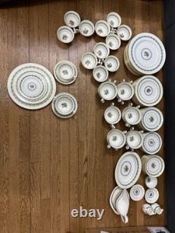 FULL 12 TABLE SETTINGS Wedgwood Appledore Bone China W3257 91pc Set 12 people