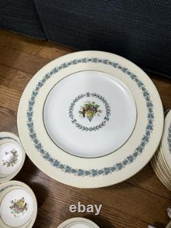 FULL 12 TABLE SETTINGS Wedgwood Appledore Bone China W3257 91pc Set 12 people