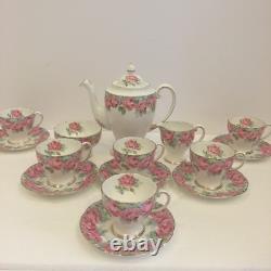 Fine Demitasse Coffee Tea Set For 6 Sharon Rose By Royal Standard England