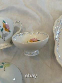 Foley China England 1930s setting for 6 cups, saucers, plates, cake, creamer