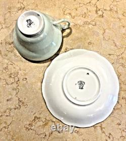 Foley England Bone China Tulip Floral Tea Cup & Saucer Set of 4 Vintage