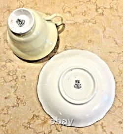 Foley England Bone China Tulip Floral Tea Cup & Saucer Set of 4 Vintage